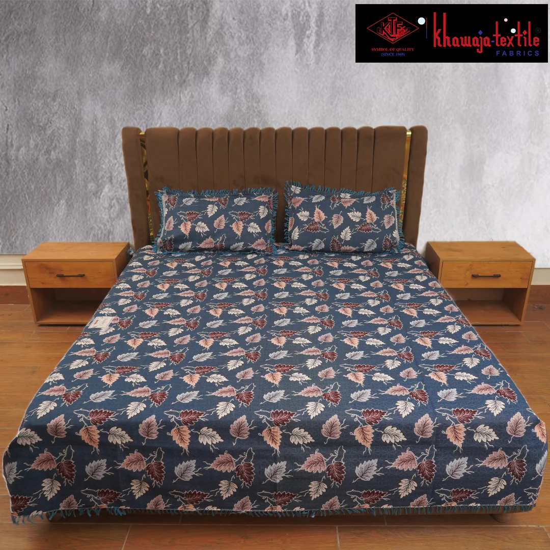 King Size Multani Bedsheet Khawaja Tex New Plain – Medium Royal Blue, King