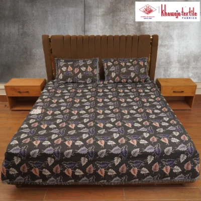 King Size Multani Bedsheet Khawaja Tex New Plain – Grey, King thumbnail