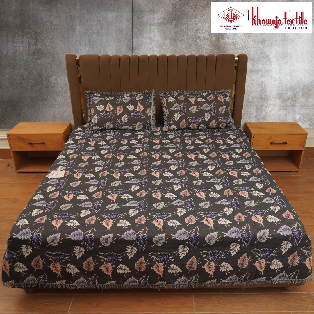 King Size Multani Bedsheet Khawaja Tex New Plain – Grey, King