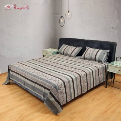 King Size Multani Bedsheet Khaddar Cotton Dark#3 thumbnail