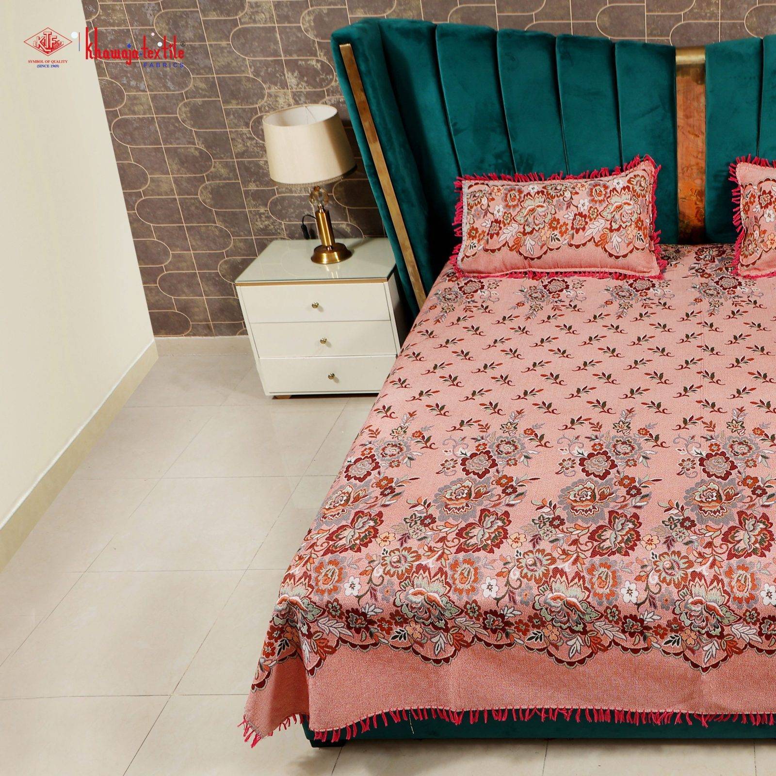 King Size Multani Bedsheet Set Sheesha – Pink, King