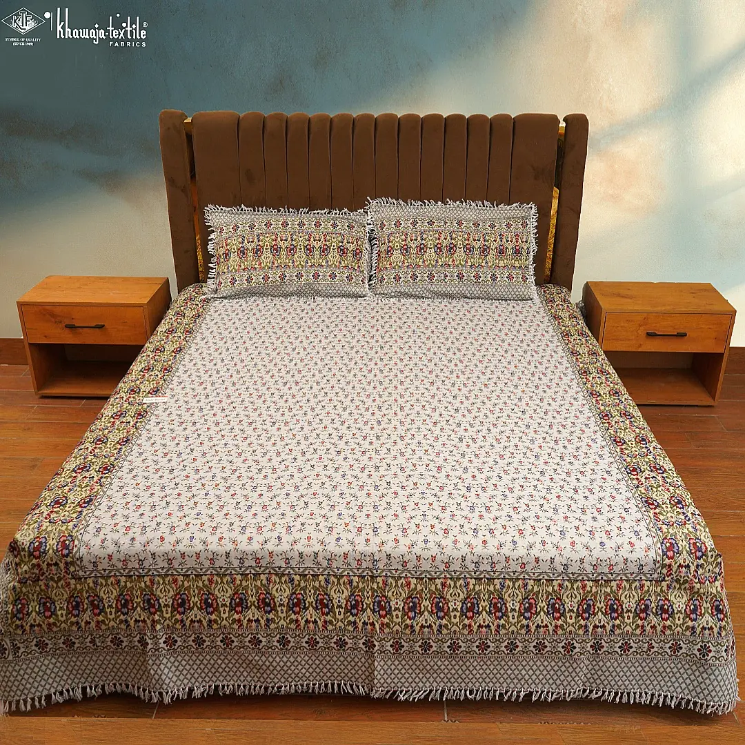 King Size Khawaja Bedsheet Multiborder