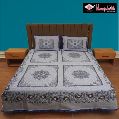 King Size Multani Bedsheet Khawaja Designers New Special – King, Sky Blue thumbnail