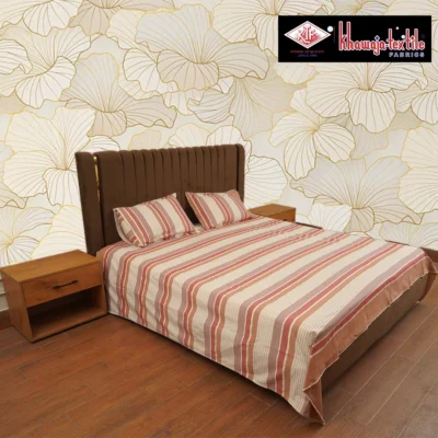 King size Pure Cotton Bedsheet KT Lining thumbnail