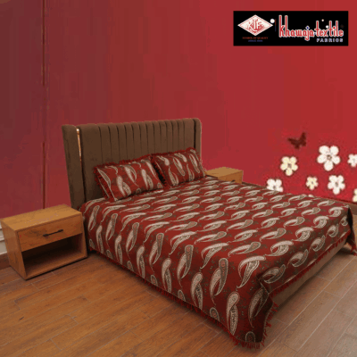 King Size Multani Bedsheet Khawaja Designers Plainn – King, Maroon thumbnail