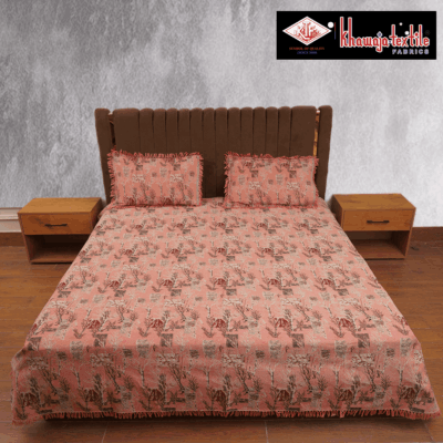 King Size Multani Bedsheet Khawaja New elegant – King, Light Pink thumbnail