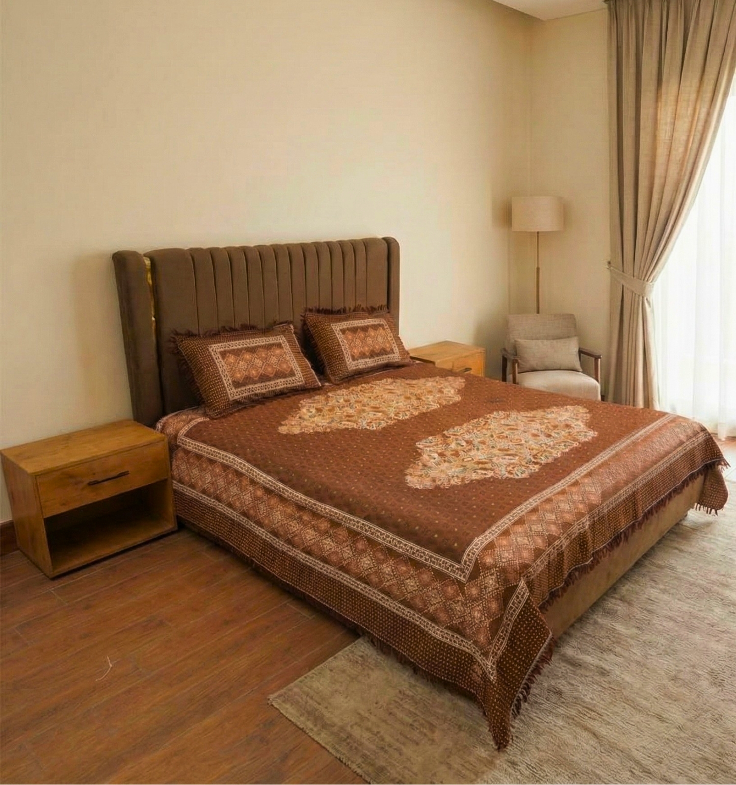 King Size Multani Bedsheet - 90 x 108 inches